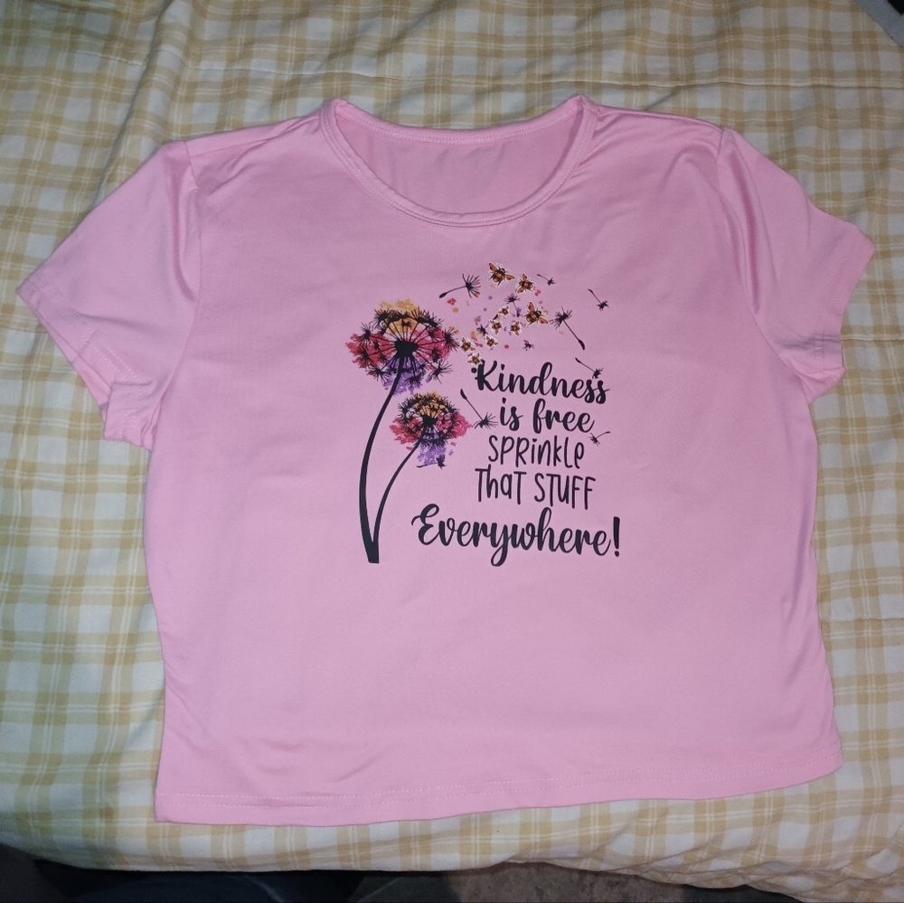 Pink Dandelion Graphic Tee